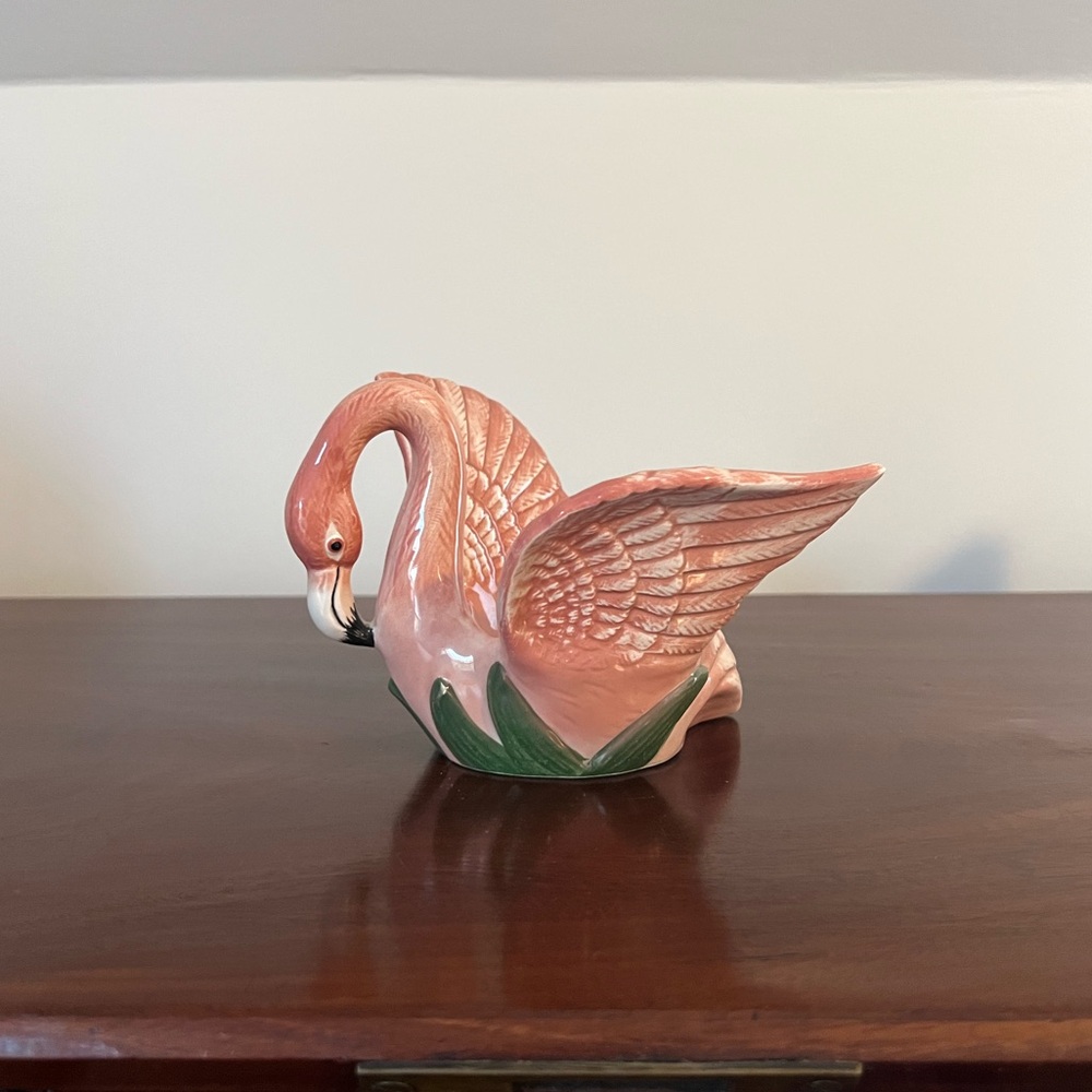 Vintage Flamingo Trinket Dish